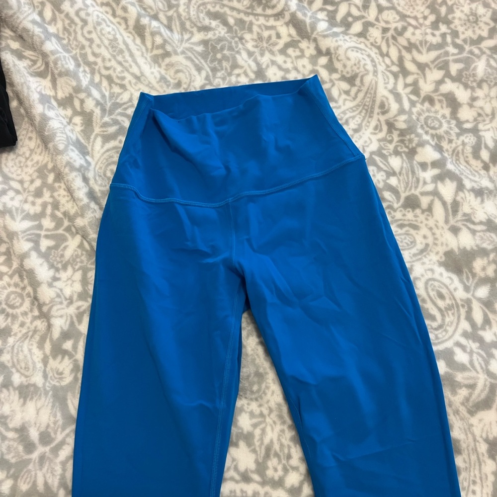 blue lululemon align leggings
